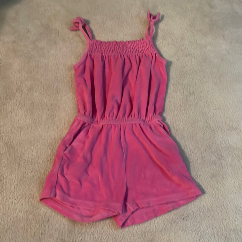 Lands Ends Girls Pink Terry Coverup